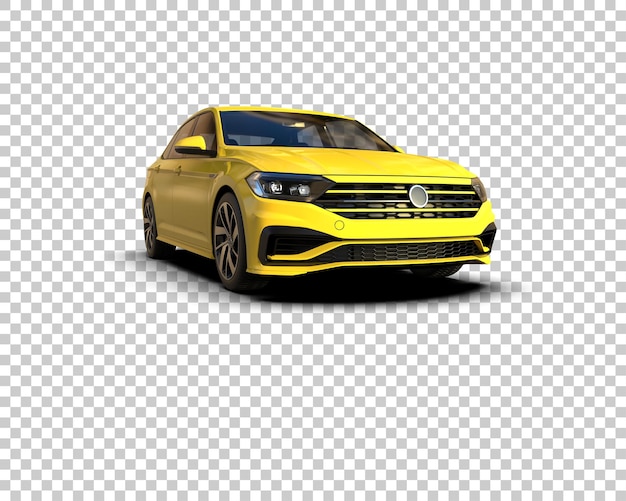 Ilustración de renderización 3D de automóviles realistas aislados en el fondo