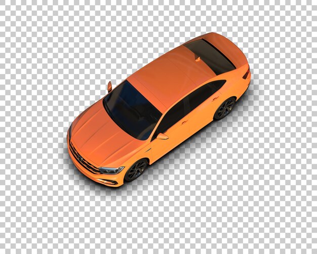 Ilustración de renderización 3D de automóviles realistas aislados en el fondo
