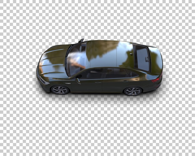 Ilustración de renderización 3D de automóviles realistas aislados en el fondo
