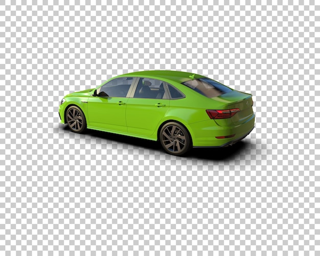 Ilustración de renderización 3D de automóviles realistas aislados en el fondo