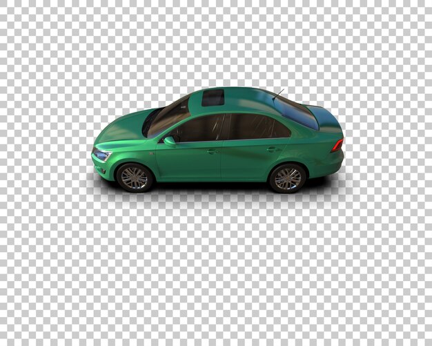 Ilustración de renderización 3D de automóviles realistas aislados en el fondo