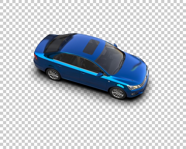 Ilustración de renderización 3D de automóviles realistas aislados en el fondo