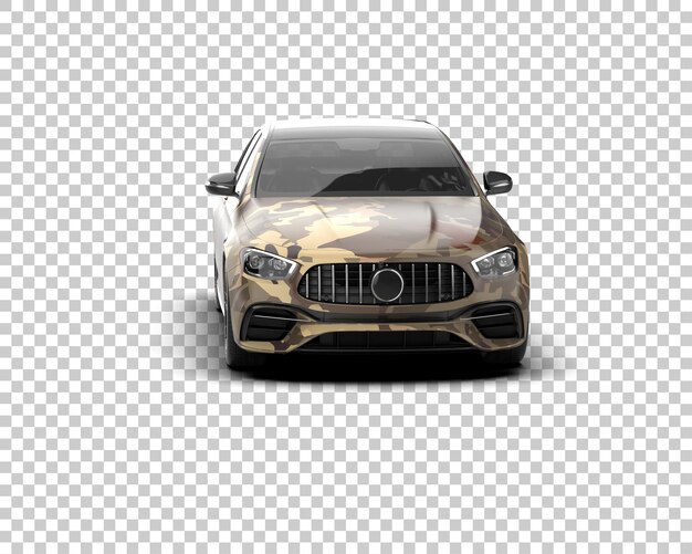 Ilustración de renderización 3D de automóviles realistas aislados en el fondo