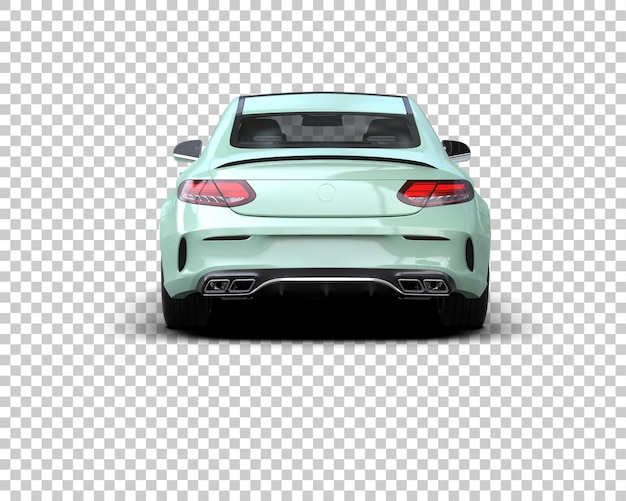Ilustración de renderización 3D de automóviles realistas aislados en el fondo