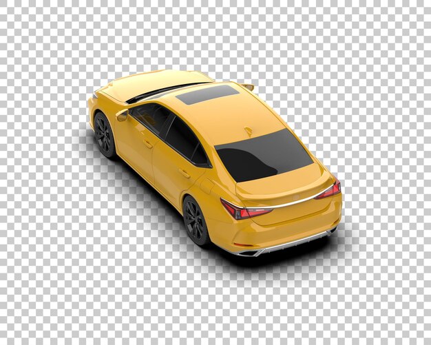 Ilustración de renderización 3D de automóviles realistas aislados en el fondo
