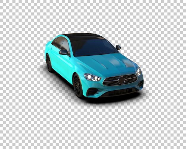 Ilustración de renderización 3D de automóviles realistas aislados en el fondo