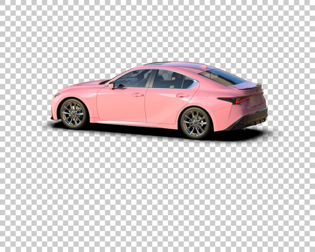 Ilustración de renderización 3D de automóviles realistas aislados en el fondo