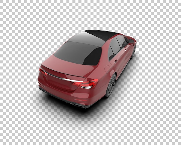 Ilustración de renderización 3D de automóviles realistas aislados en el fondo