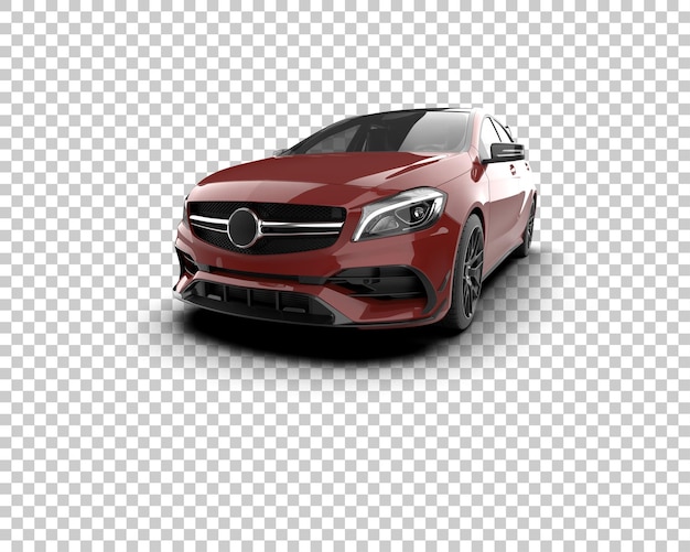 Ilustración de renderización 3D de automóviles realistas aislados en el fondo