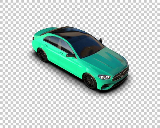 Ilustración de renderización 3D de automóviles realistas aislados en el fondo