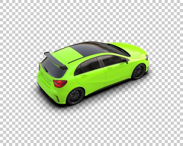 Ilustración de renderización 3D de automóviles realistas aislados en el fondo