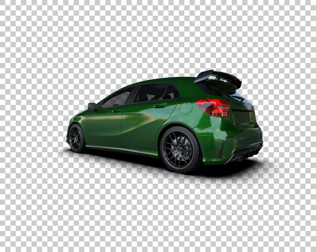 Ilustración de renderización 3D de automóviles realistas aislados en el fondo