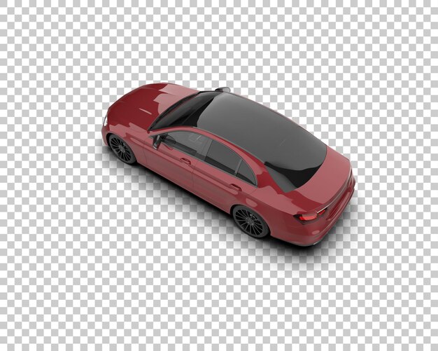 Ilustración de renderización 3D de automóviles realistas aislados en el fondo