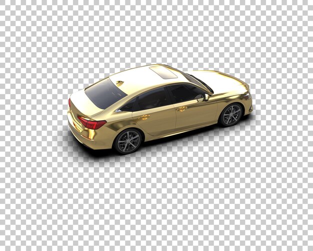 Ilustración de renderización 3D de automóviles realistas aislados en el fondo