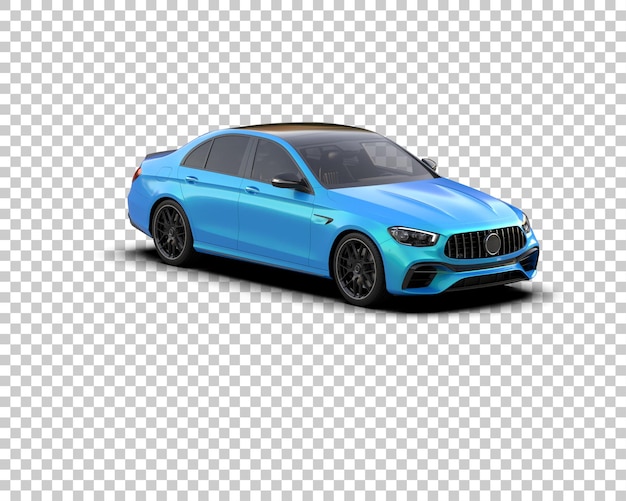 Ilustración de renderización 3D de automóviles realistas aislados en el fondo