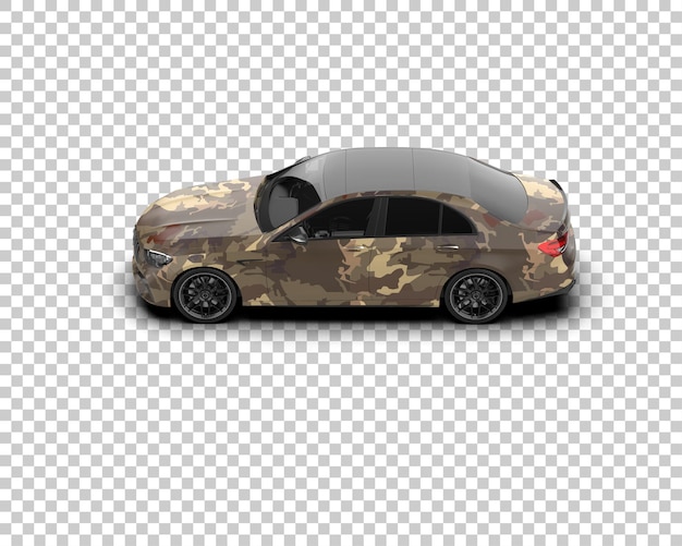 Ilustración de renderización 3D de automóviles realistas aislados en el fondo