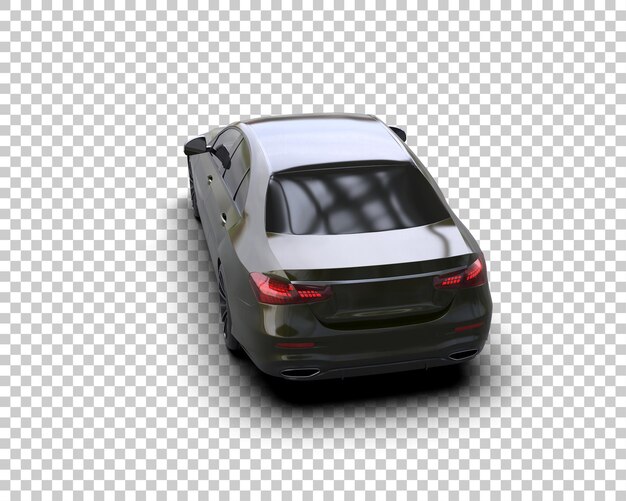 Ilustración de renderización 3D de automóviles realistas aislados en el fondo