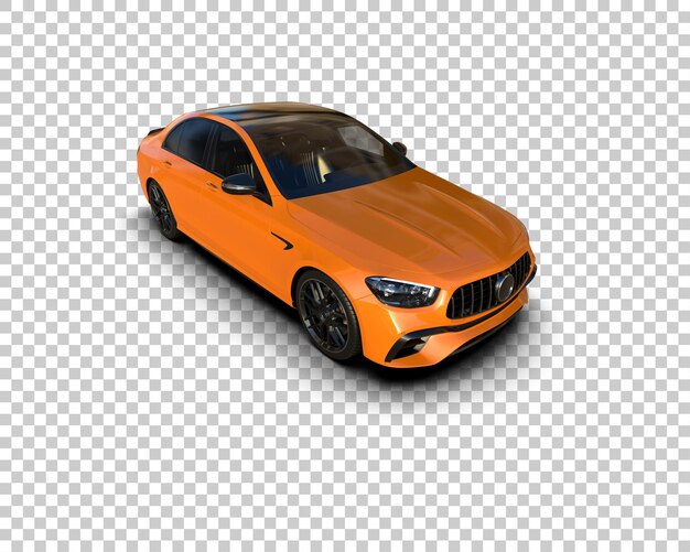 Ilustración de renderización 3D de automóviles realistas aislados en el fondo