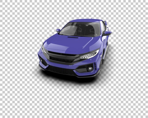 Ilustración de renderización 3D de automóviles realistas aislados en el fondo
