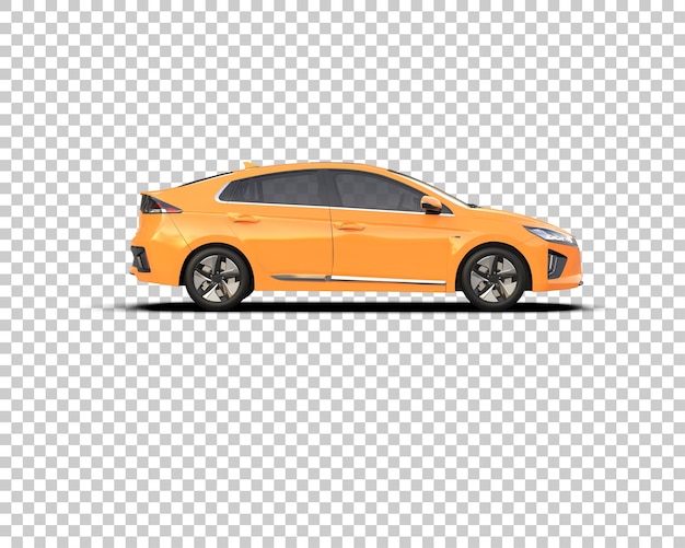 Ilustración de renderización 3D de automóviles realistas aislados en el fondo