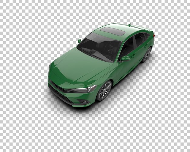 Ilustración de renderización 3D de automóviles realistas aislados en el fondo