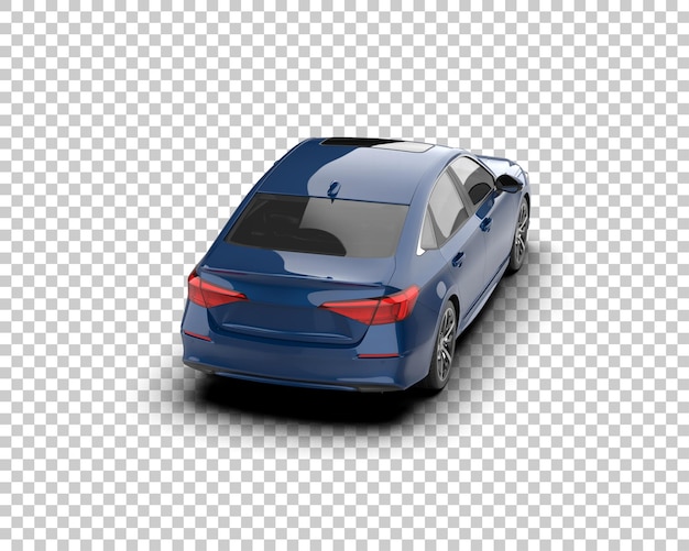 Ilustración de renderización 3D de automóviles realistas aislados en el fondo