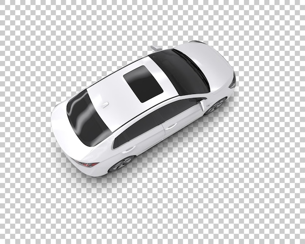 Ilustración de renderización 3D de automóviles realistas aislados en el fondo