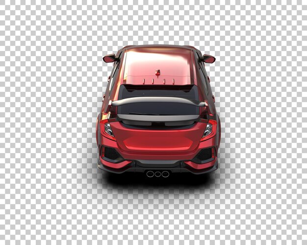 Ilustración de renderización 3D de automóviles realistas aislados en el fondo
