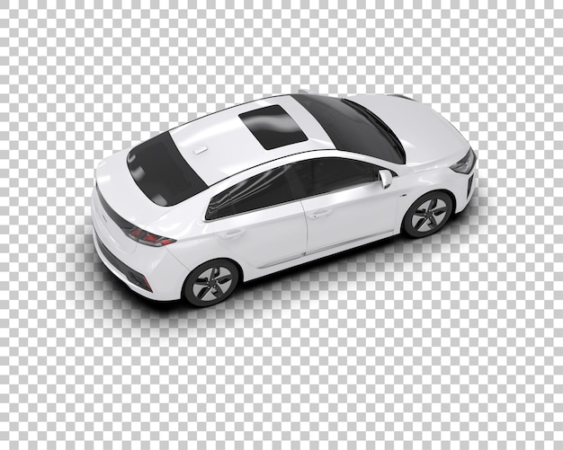 Ilustración de renderización 3D de automóviles realistas aislados en el fondo