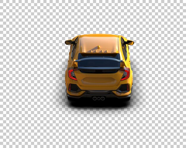 Ilustración de renderización 3D de automóviles realistas aislados en el fondo