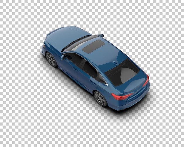 Ilustración de renderización 3D de automóviles realistas aislados en el fondo