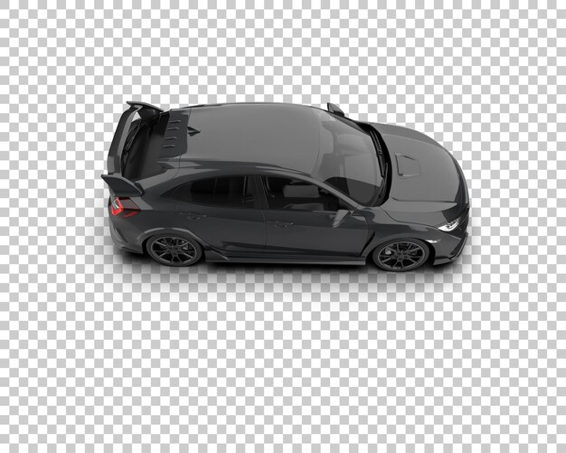 Ilustración de renderización 3D de automóviles realistas aislados en el fondo