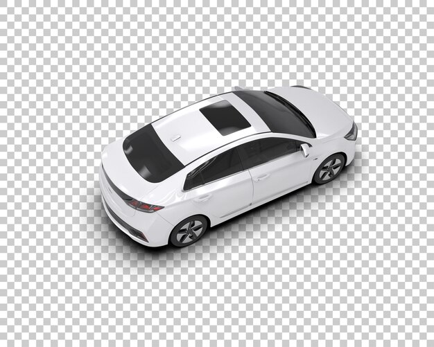 Ilustración de renderización 3D de automóviles realistas aislados en el fondo