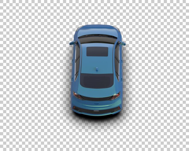 Ilustración de renderización 3D de automóviles realistas aislados en el fondo