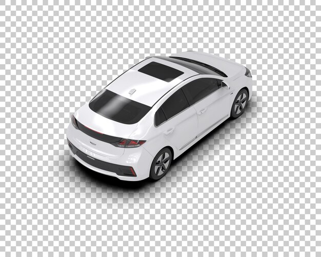 Ilustración de renderización 3D de automóviles realistas aislados en el fondo