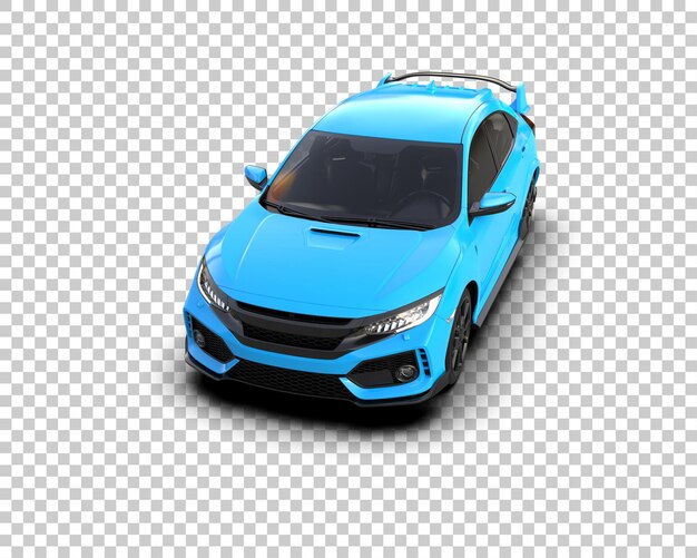 Ilustración de renderización 3D de automóviles realistas aislados en el fondo