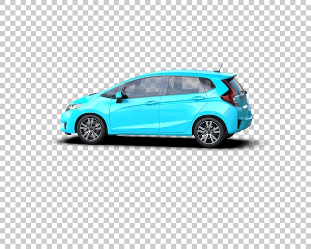 Ilustración de renderización 3D de automóviles realistas aislados en el fondo