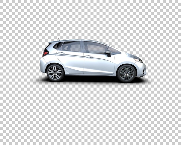 Ilustración de renderización 3D de automóviles realistas aislados en el fondo
