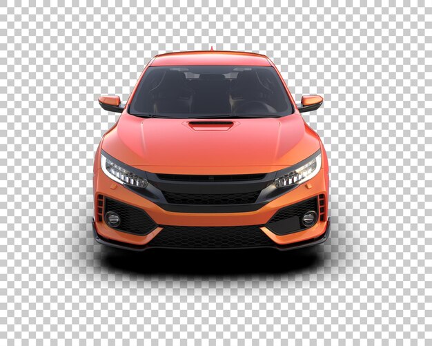 Ilustración de renderización 3D de automóviles realistas aislados en el fondo