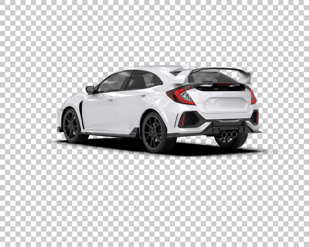 Ilustración de renderización 3D de automóviles realistas aislados en el fondo