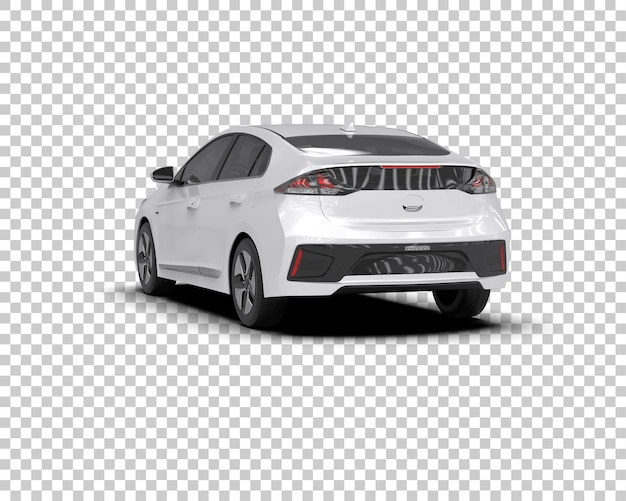 Ilustración de renderización 3D de automóviles realistas aislados en el fondo