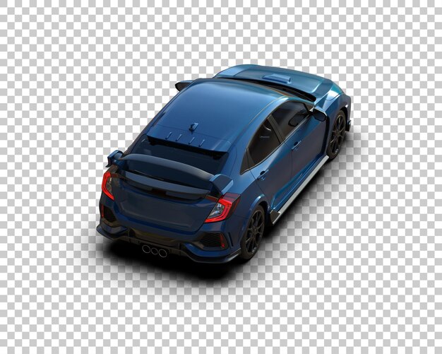 Ilustración de renderización 3D de automóviles realistas aislados en el fondo