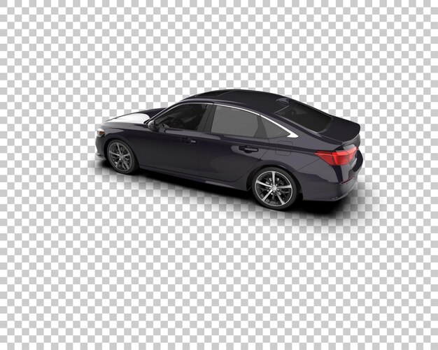 Ilustración de renderización 3D de automóviles realistas aislados en el fondo