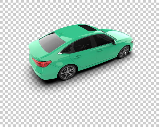 Ilustración de renderización 3D de automóviles realistas aislados en el fondo