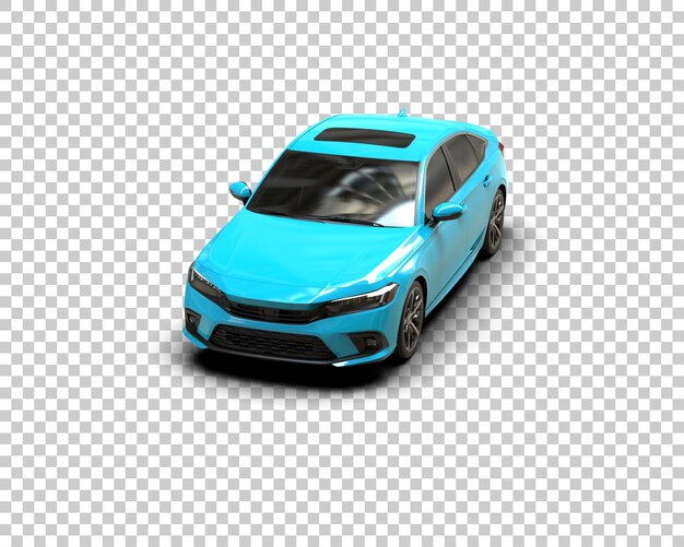 Ilustración de renderización 3D de automóviles realistas aislados en el fondo