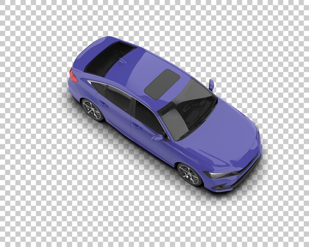 Ilustración de renderización 3D de automóviles realistas aislados en el fondo
