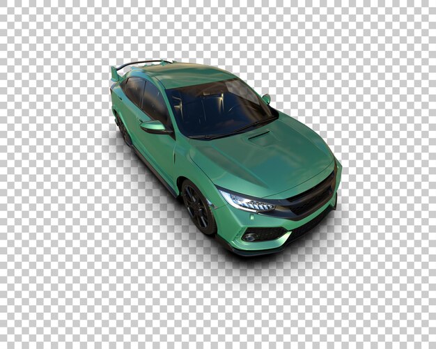 Ilustración de renderización 3D de automóviles realistas aislados en el fondo