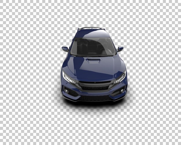 Ilustración de renderización 3D de automóviles realistas aislados en el fondo