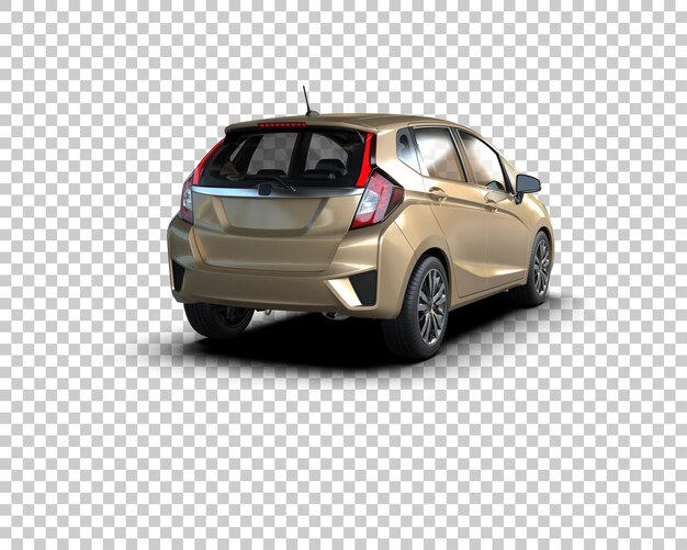 Ilustración de renderización 3D de automóviles realistas aislados en el fondo