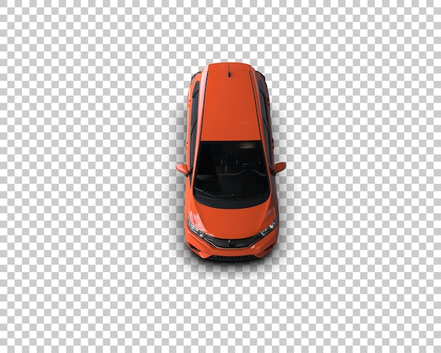 Ilustración de renderización 3D de automóviles realistas aislados en el fondo